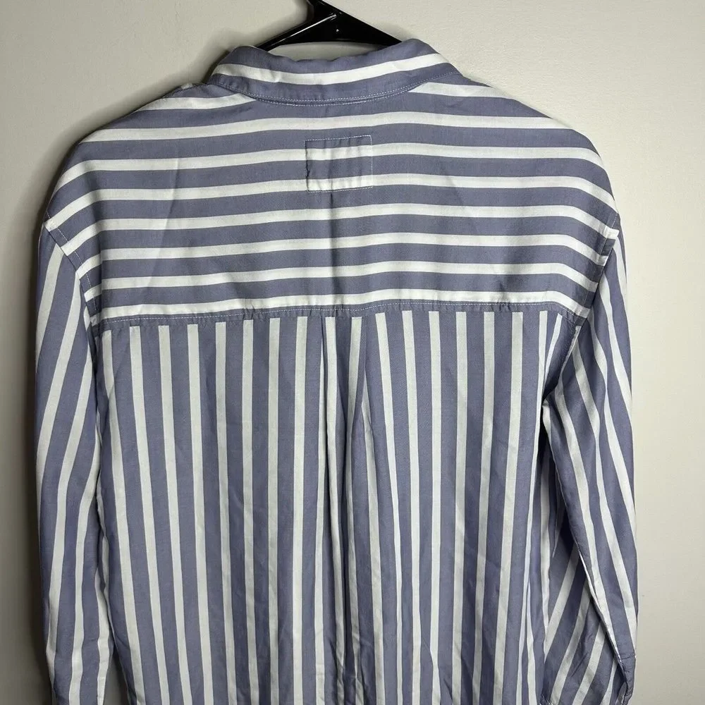 Rails Ames Turin Stripe Dress Collared Oversized Button Long Sleeve‎ Womens XS
